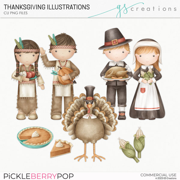 Thanksgiving Illustrations (CU)