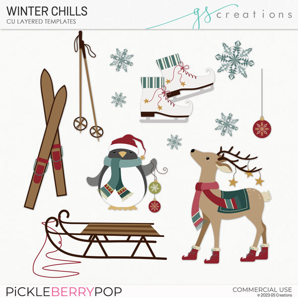 Winter Chills Layered Templates (CU)