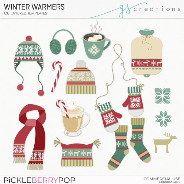 Winter Warmers Layered Templates (CU)