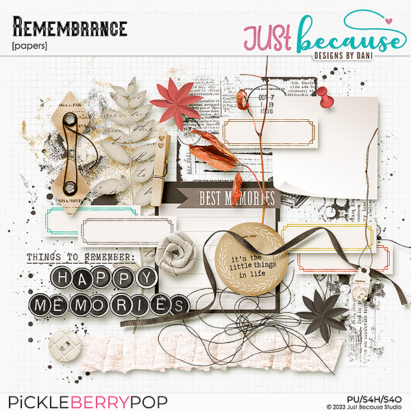 Remembrance Misc & Journal Bits by JB Studio