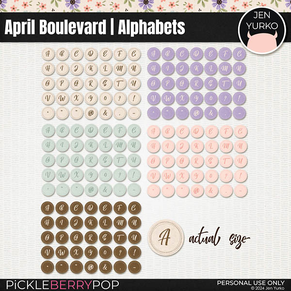 April Boulevard | Alphabets