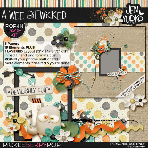 A Wee Bit Wicked POP•iN PAGE KiT by Jen Yurko