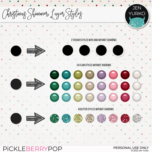 Christmas Shimmer: PS/PSE Layer Styles