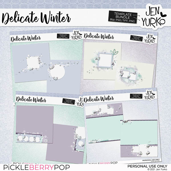 Delicate Winter: Template Bundle