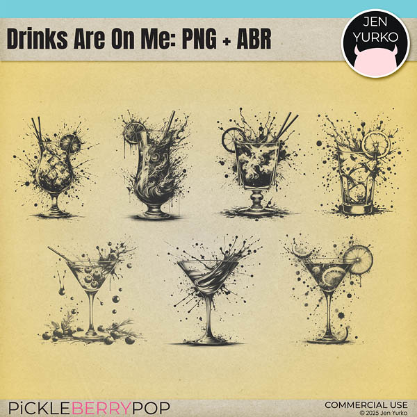 Drinks Are on Me: PNG + ABR