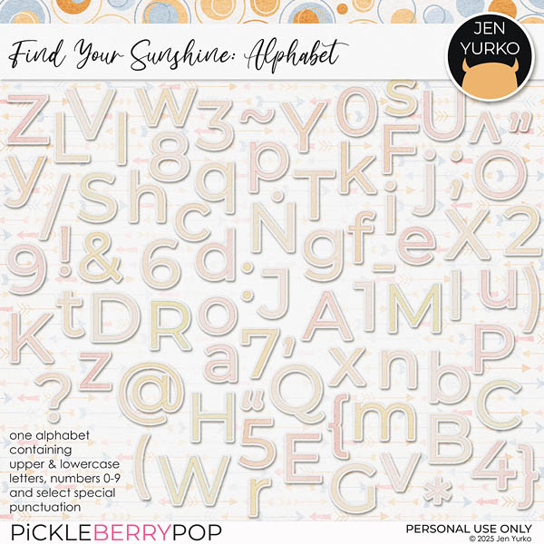 Find Your Sunshine: Alphabet
