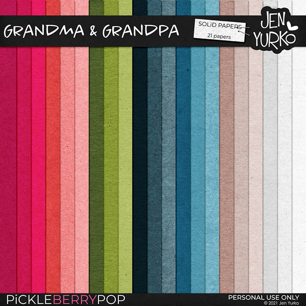 Grandma & Grandpa Solid Papers