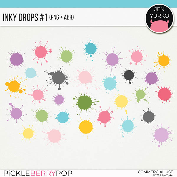 CU Inky Drops #1 {PNG + ABR}