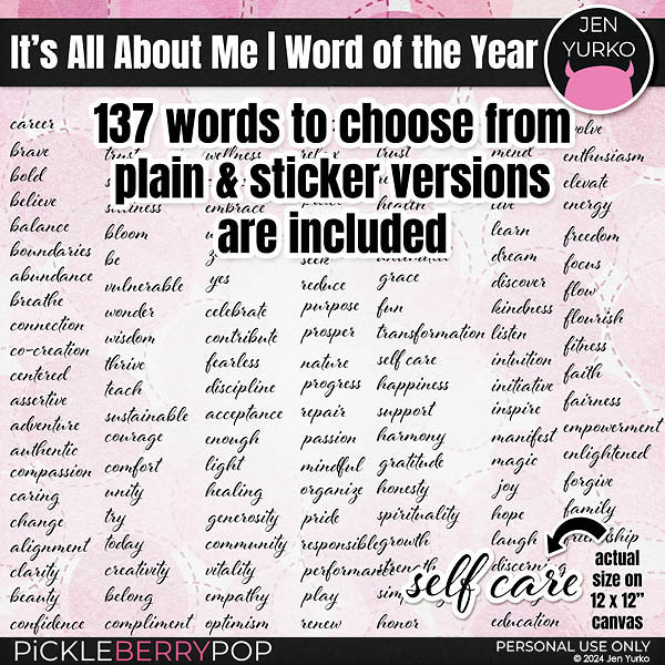 It's All About Me | Word of the Year