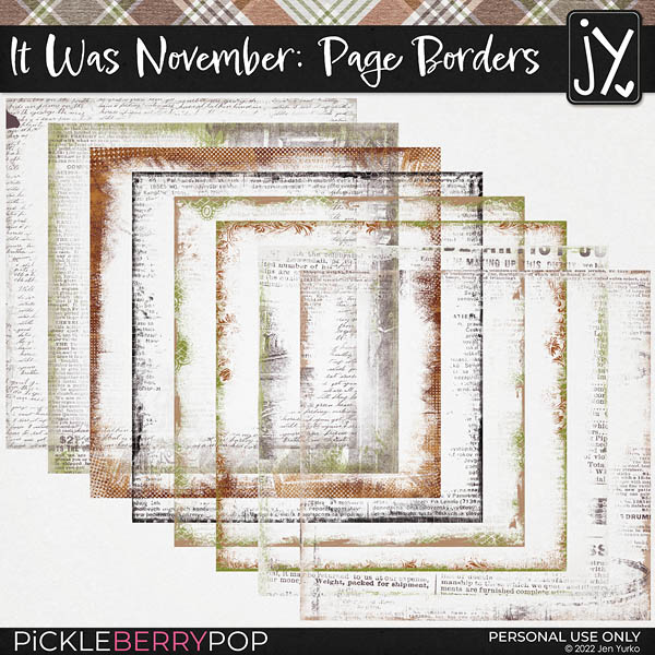 It Was November Page Borders