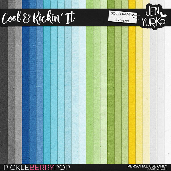 Cool and Kickin' It Solid Papers