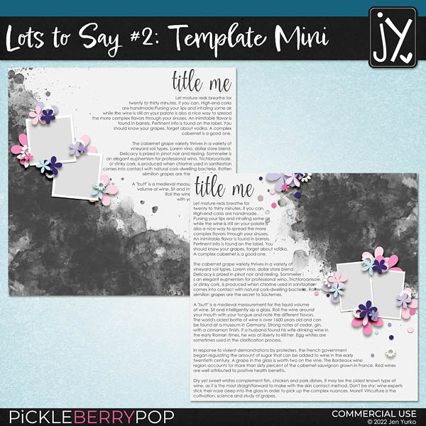 Lots to Say #2: Template Mini