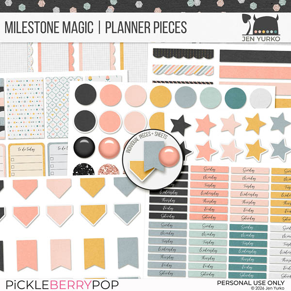 Milestone Magic | Planner Booster | Planner Pieces