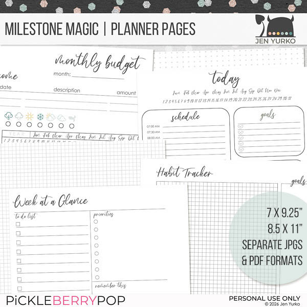 Milestone Magic | Planner Booster | Planner Pages