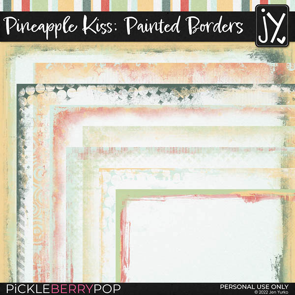 Pineapple Kiss Painted Borders