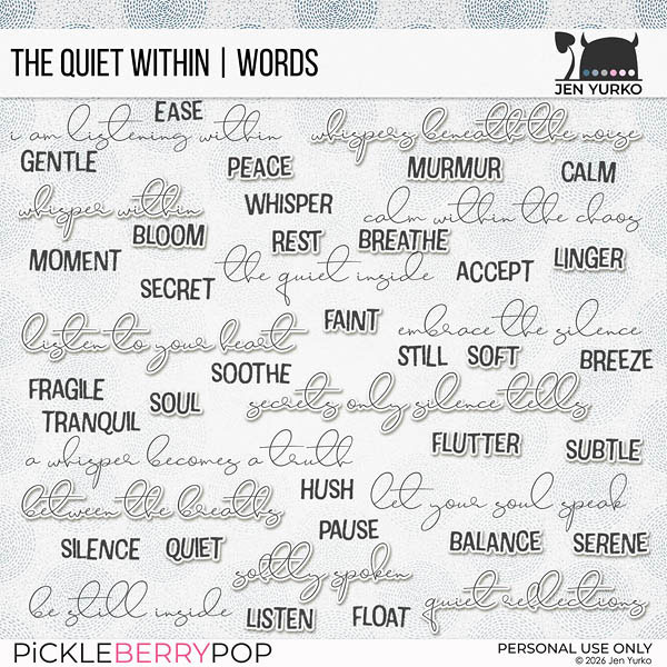 The Quiet Within | Planner Booster | Words