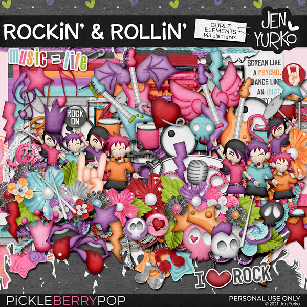 Rockin' and Rollin' Gurlz Elements