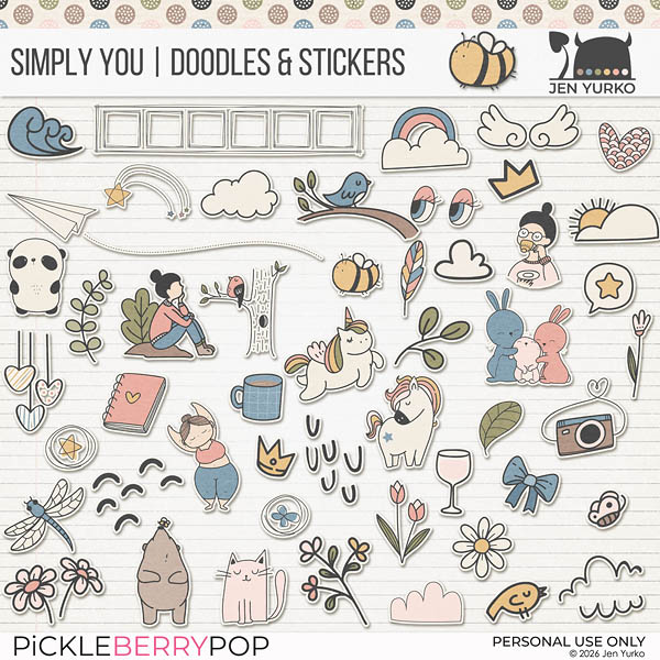 Simply You | Planner Booster | Doodles & Stickers