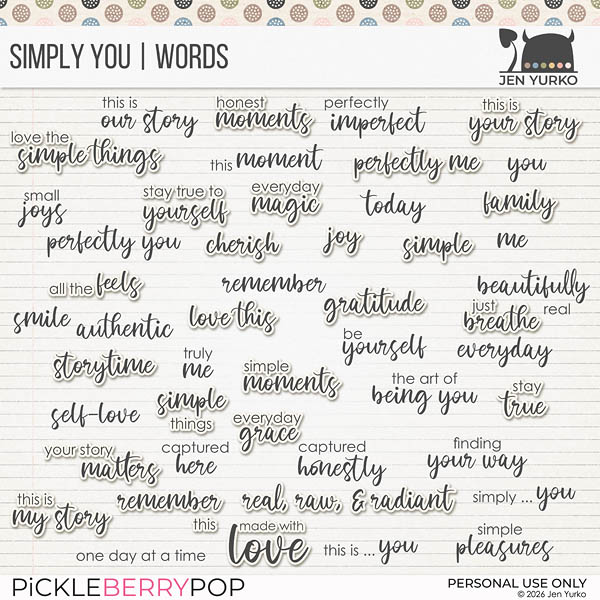Simply You | Planner Booster | Words