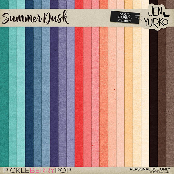 Summer Dusk Solid Papers