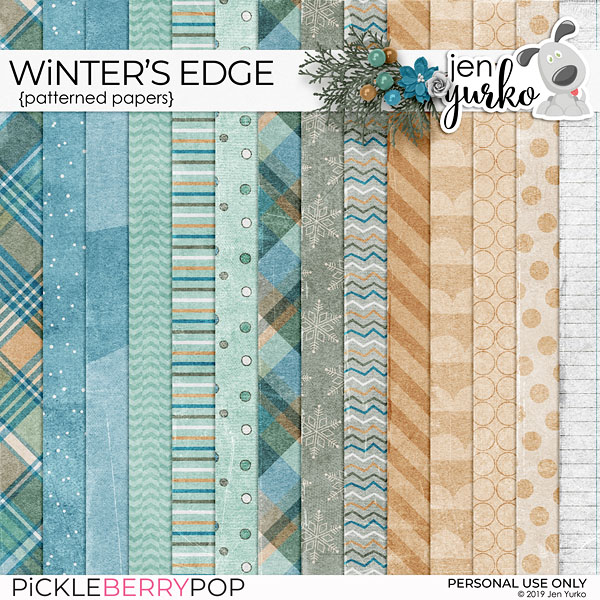 Winter's Edge: Patterned Papers