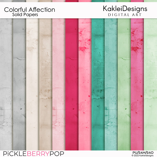 Colorful Affection Solid Papers