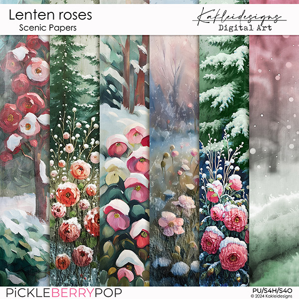 Lenten Roses Scenic Papers