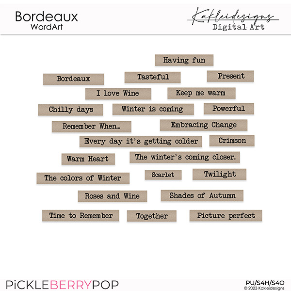 Bordeaux WordArt