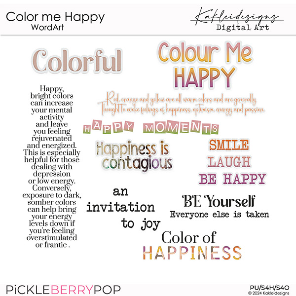 Color Me Happy WordArt