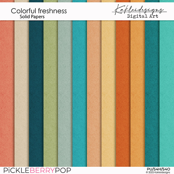 Colorful freshness Solid Papers