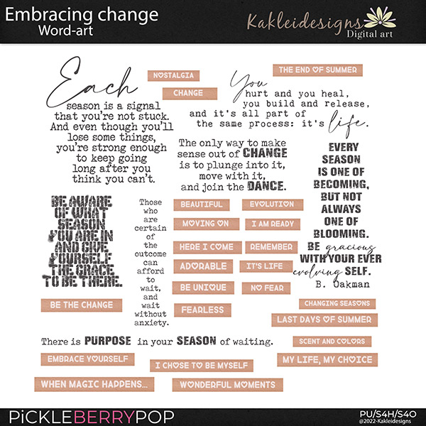 Embracing change Word-art