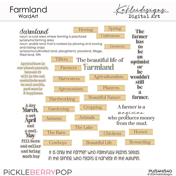 Farmland WordArt