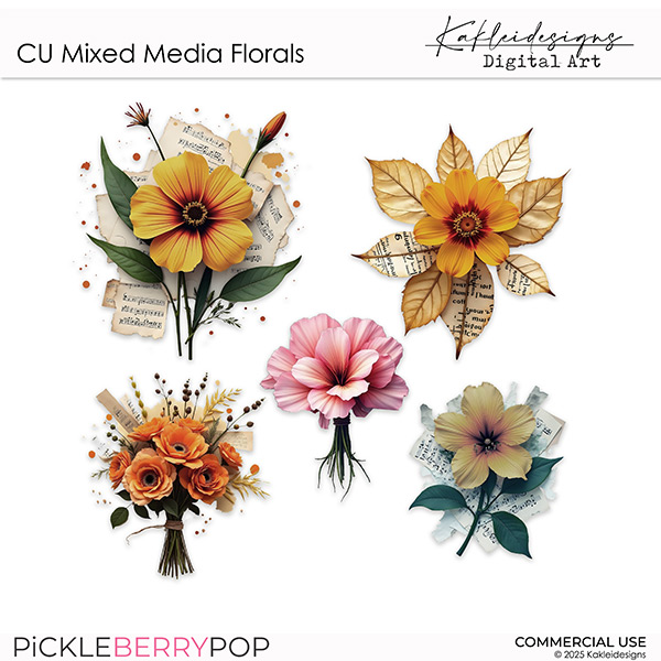 CU Mixed Media Florals