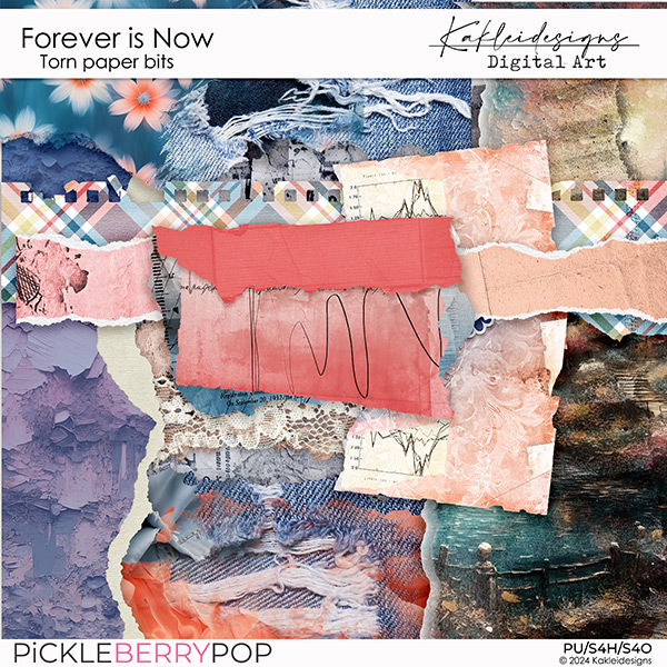 Forever is NOW Torn Paper Bits