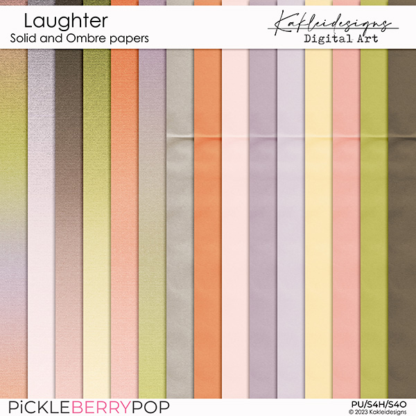 Laughter Solids and Ombre papers