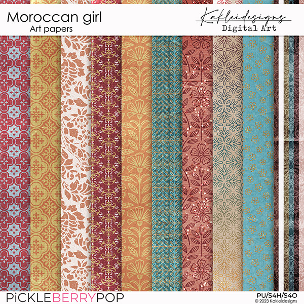 Moroccan Girl Art Papers