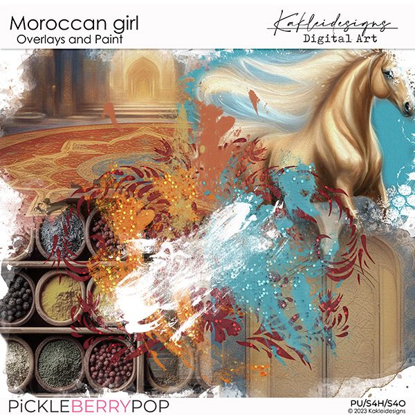 Moroccan Girl Overlays and Paint