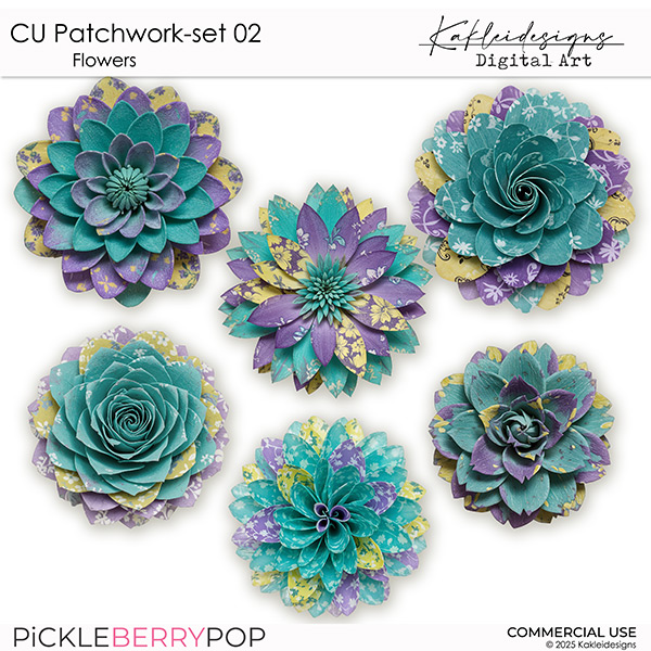 CU Patchwork Flowers set 02