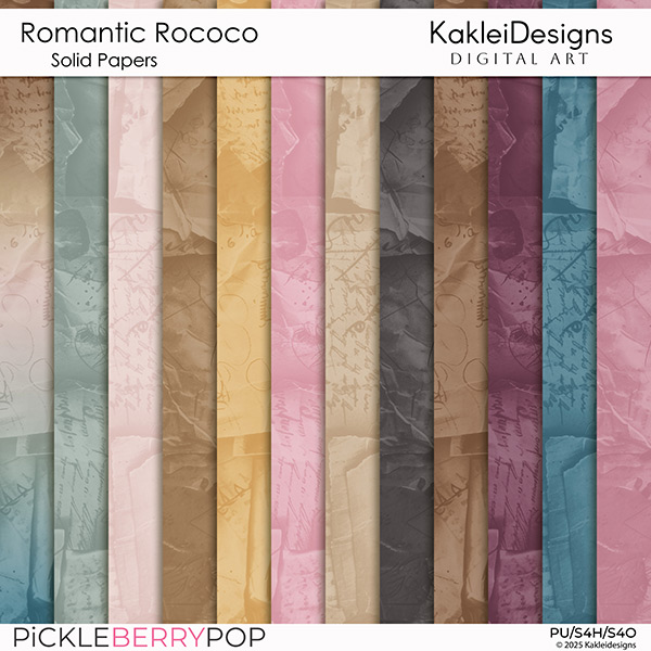 Romantic Rococo Solid Papers