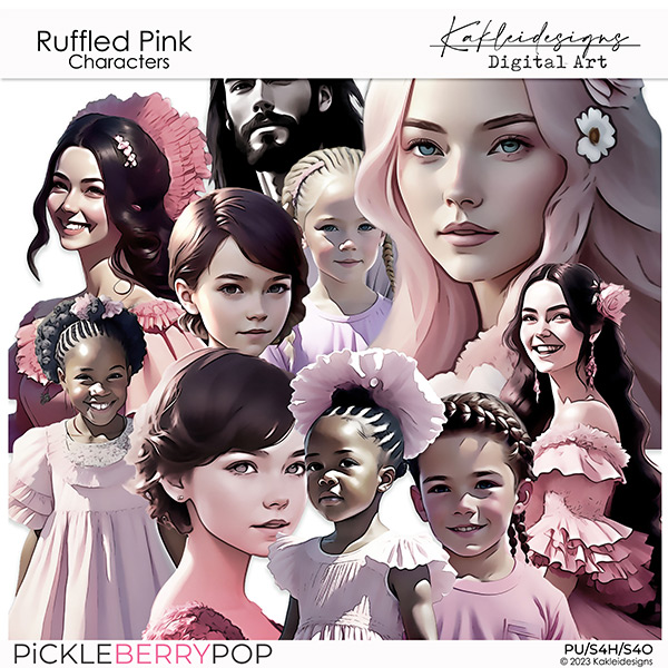 Ruffled Pink Characters