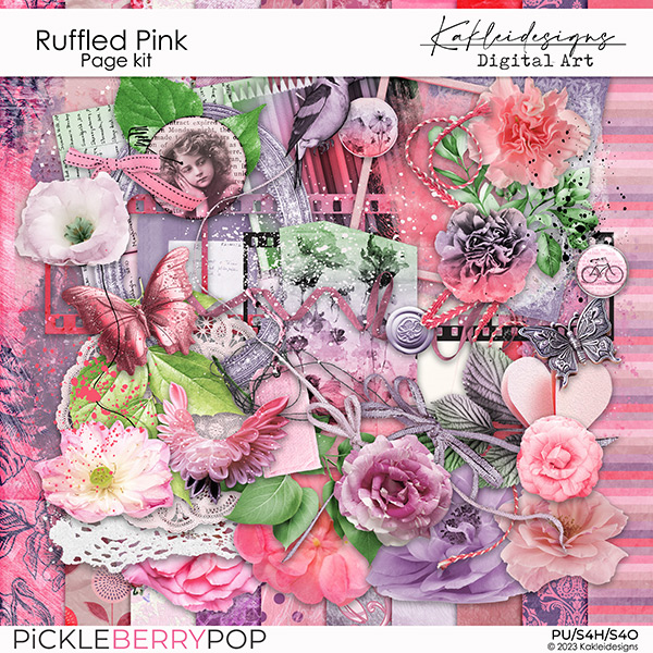 Ruffled Pink Page kit