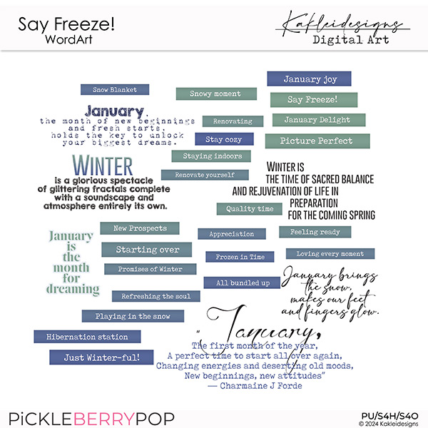 Say Freeze! WordArt