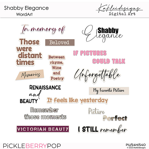 Shabby Elegance WordArt