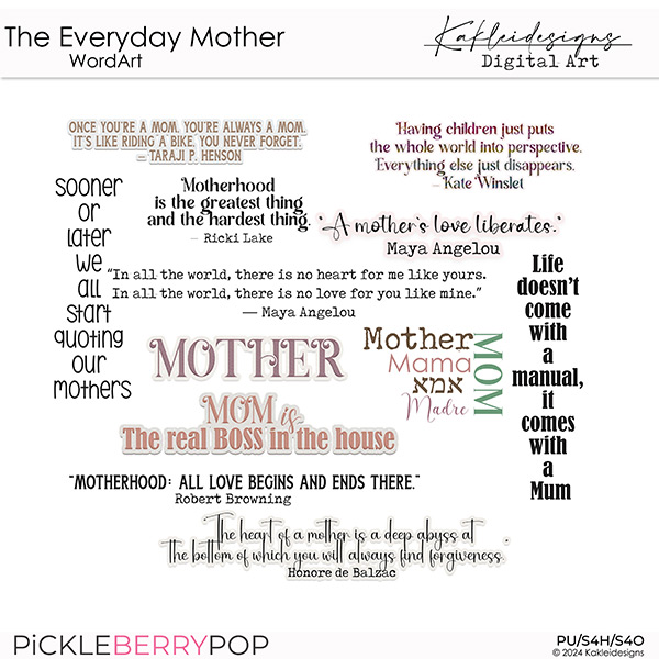 The Everyday Mother WordArt