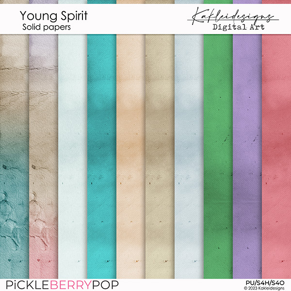 Young Spirit Solids and Ombre papers