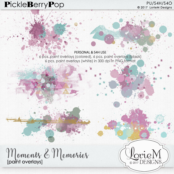 Moments and Memories Paint Overlays