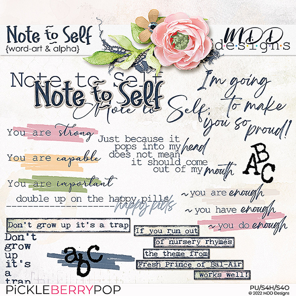 Note to Self {word art}