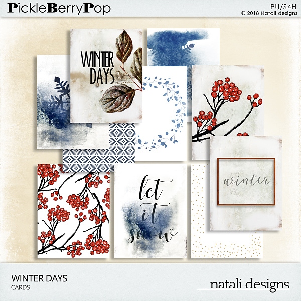 Winter Days Journaling Cards