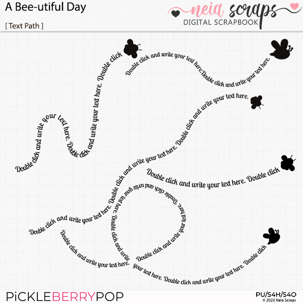 A Bee-utiful Day Text Path - by Neia Scraps