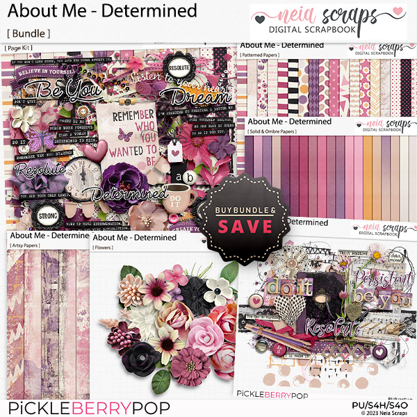 About Me: Determined - Bundle - by Neia Scraps